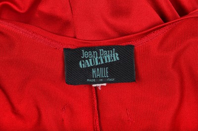 Lot 193 - A Jean Paul Gaultier embroidered red jersey jumpsuit, circa 1994