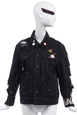 Lot 75 - Jordan's Vivienne Westwood frayed black denim jacket, modern