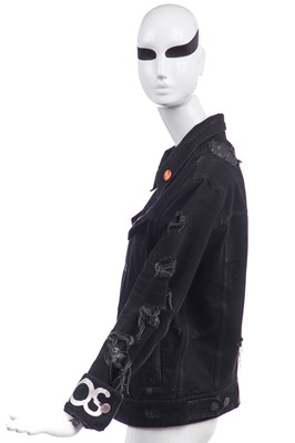 Lot 75 - Jordan's Vivienne Westwood frayed black denim jacket, modern
