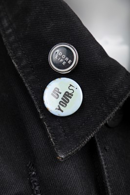 Lot 75 - Jordan's Vivienne Westwood frayed black denim jacket, modern
