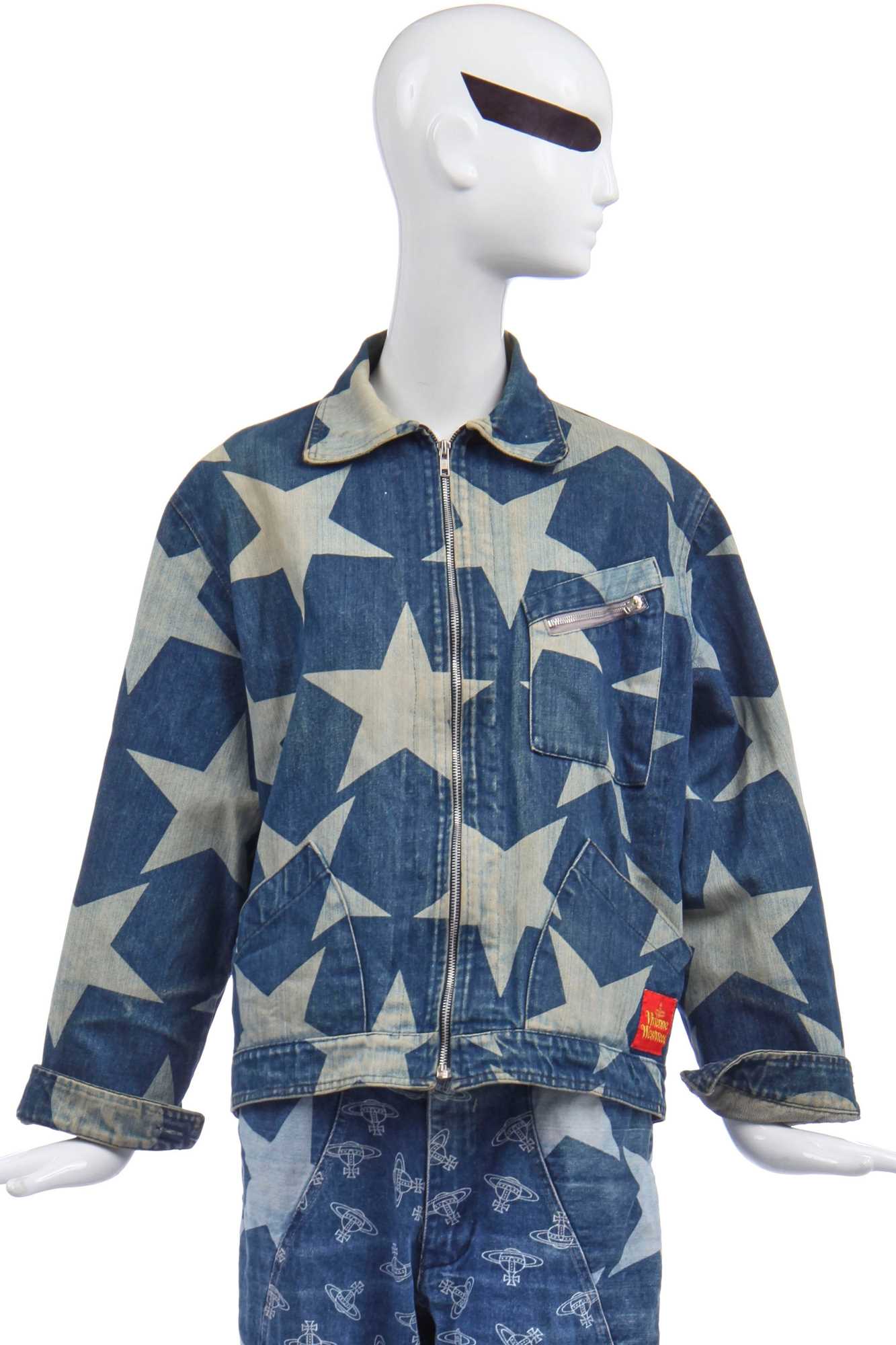 Lot 82 - Jordan's Vivienne Westwood star-printed denim ensemble, 'Mini-Crini' collection, Spring-Summer 1985