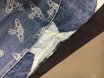 Lot 82 - Jordan's Vivienne Westwood star-printed denim ensemble, 'Mini-Crini' collection, Spring-Summer 1985