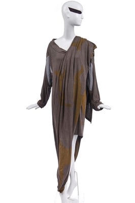 Lot 86 - Jordan's Vivienne Westwood 'Loyalty to Gaia'  tan jersey toga dress, circa 2017