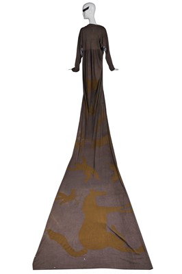 Lot 86 - Jordan's Vivienne Westwood 'Loyalty to Gaia'  tan jersey toga dress, circa 2017