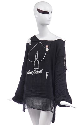 Lot 87 - Jordan's Vivienne Westwood black muslin 'Seditionaries' re-edition shirt, modern