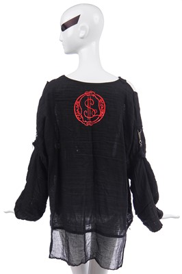 Lot 87 - Jordan's Vivienne Westwood black muslin 'Seditionaries' re-edition shirt, modern