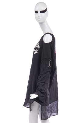 Lot 89 - Jordan's Vivienne Westwood 'Too Fast To Live, Too Young To Die' black muslin bondage shirt, modern