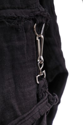 Lot 89 - Jordan's Vivienne Westwood 'Too Fast To Live, Too Young To Die' black muslin bondage shirt, modern