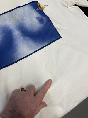 Lot 85 - Jordan's Vivienne Westwood 'Tits' printed white cotton T-shirt, modern