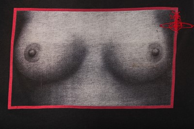 Lot 90 - Jordan's Vivienne Westwood 'Tits' printed black cotton T-shirt, modern