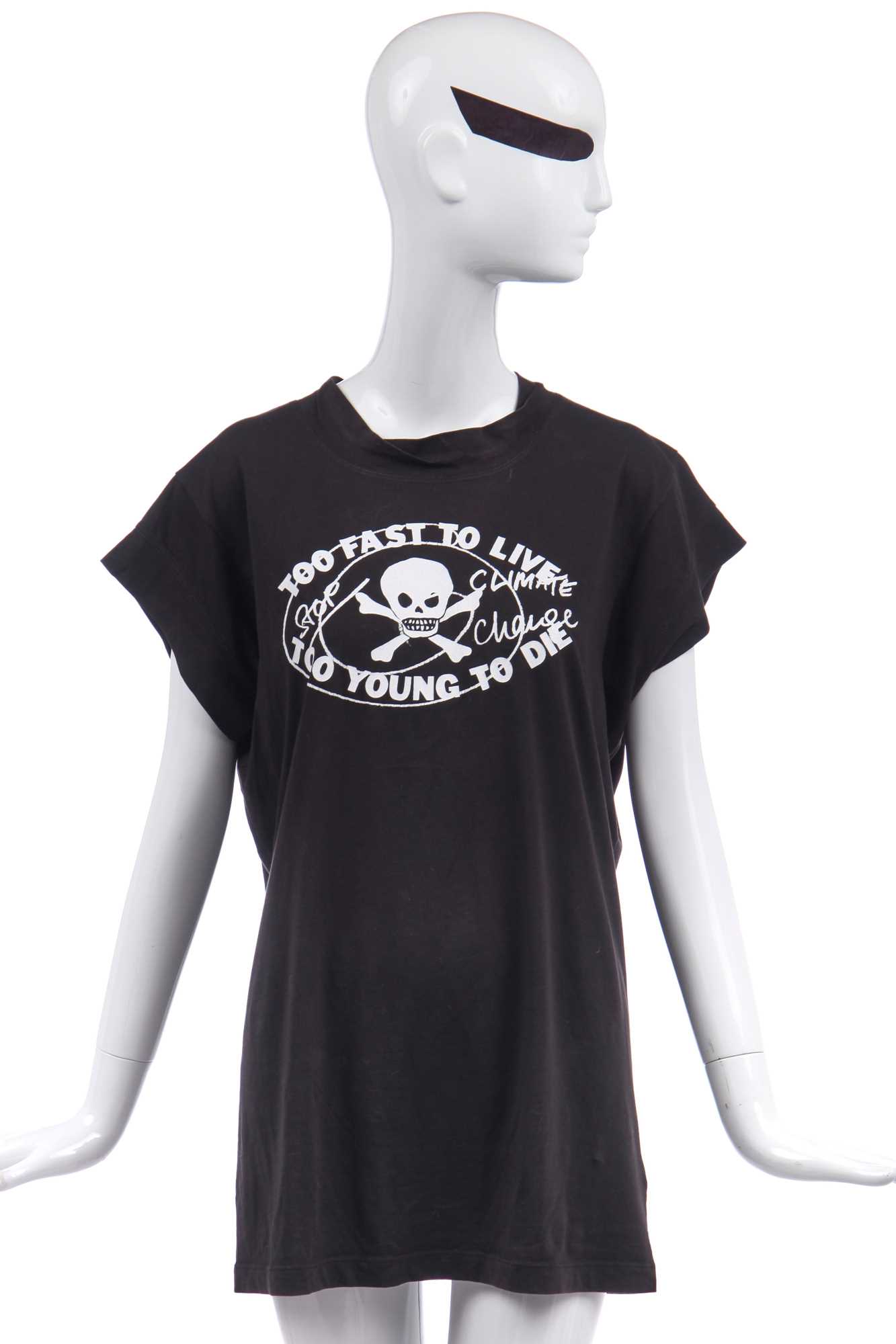 Lot 91 - Jordan's Vivienne Westwood 'Too Fast To Live, Too Young To Die' cotton T-shirt, modern