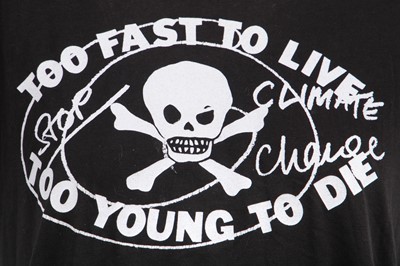 Lot 91 - Jordan's Vivienne Westwood 'Too Fast To Live, Too Young To Die' cotton T-shirt, modern
