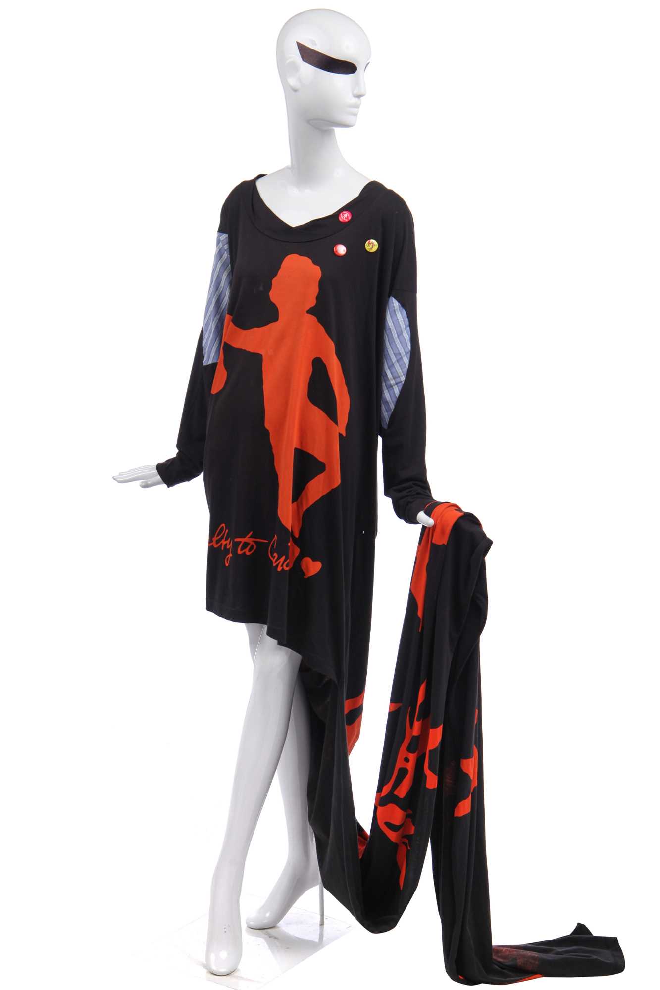 Lot 92 - Jordan's Vivienne Westwood 'Loyalty to Gaia' black cotton jersey toga dress, circa 2017