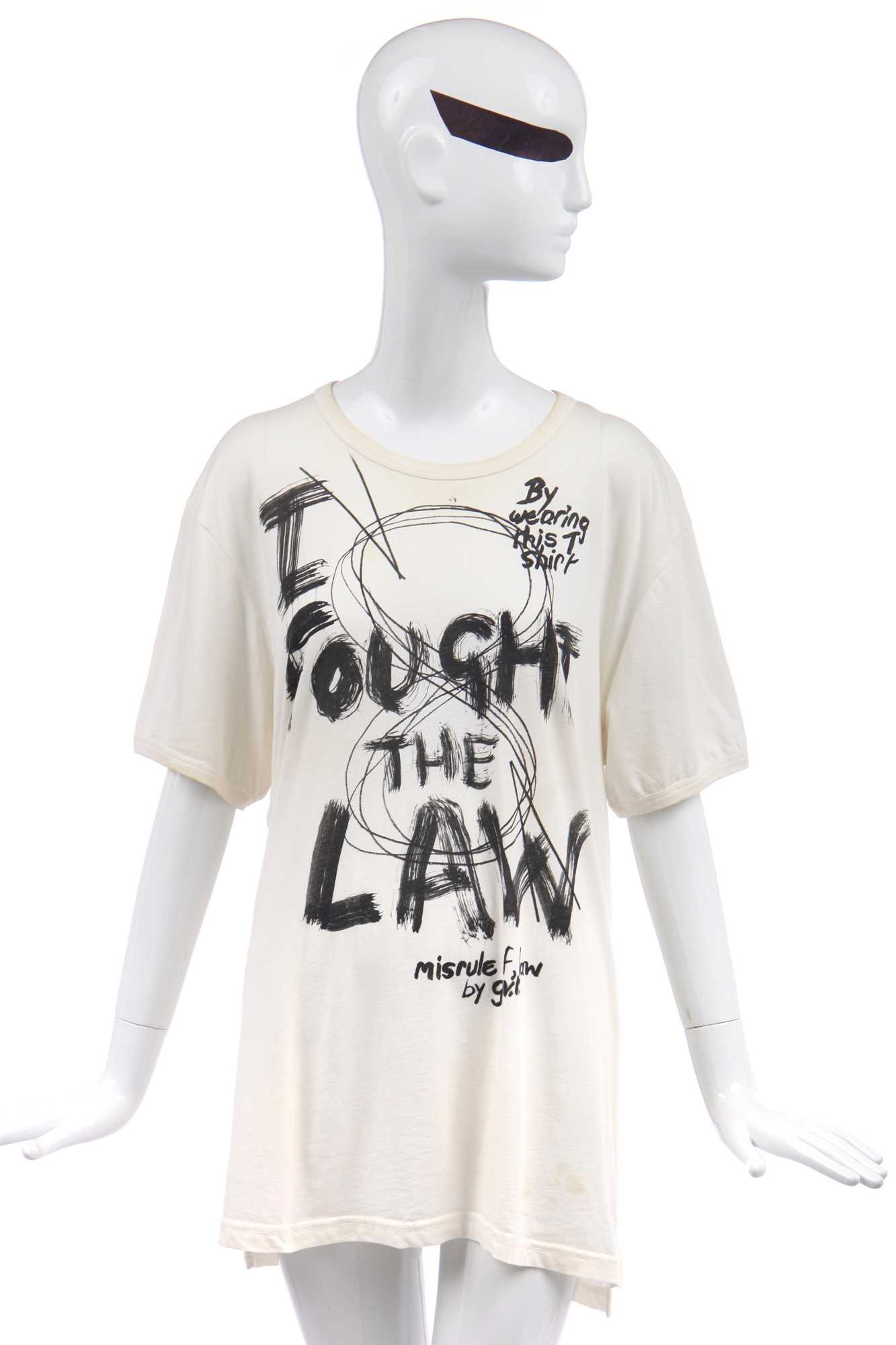 Lot 93 - Jordan's Vivienne Westwood 'I Fought The Law' cotton T-shirt, modern