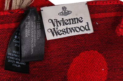 Lot 74 - Jordan's Vivienne Westwood red wool 'blanket' wrap, modern