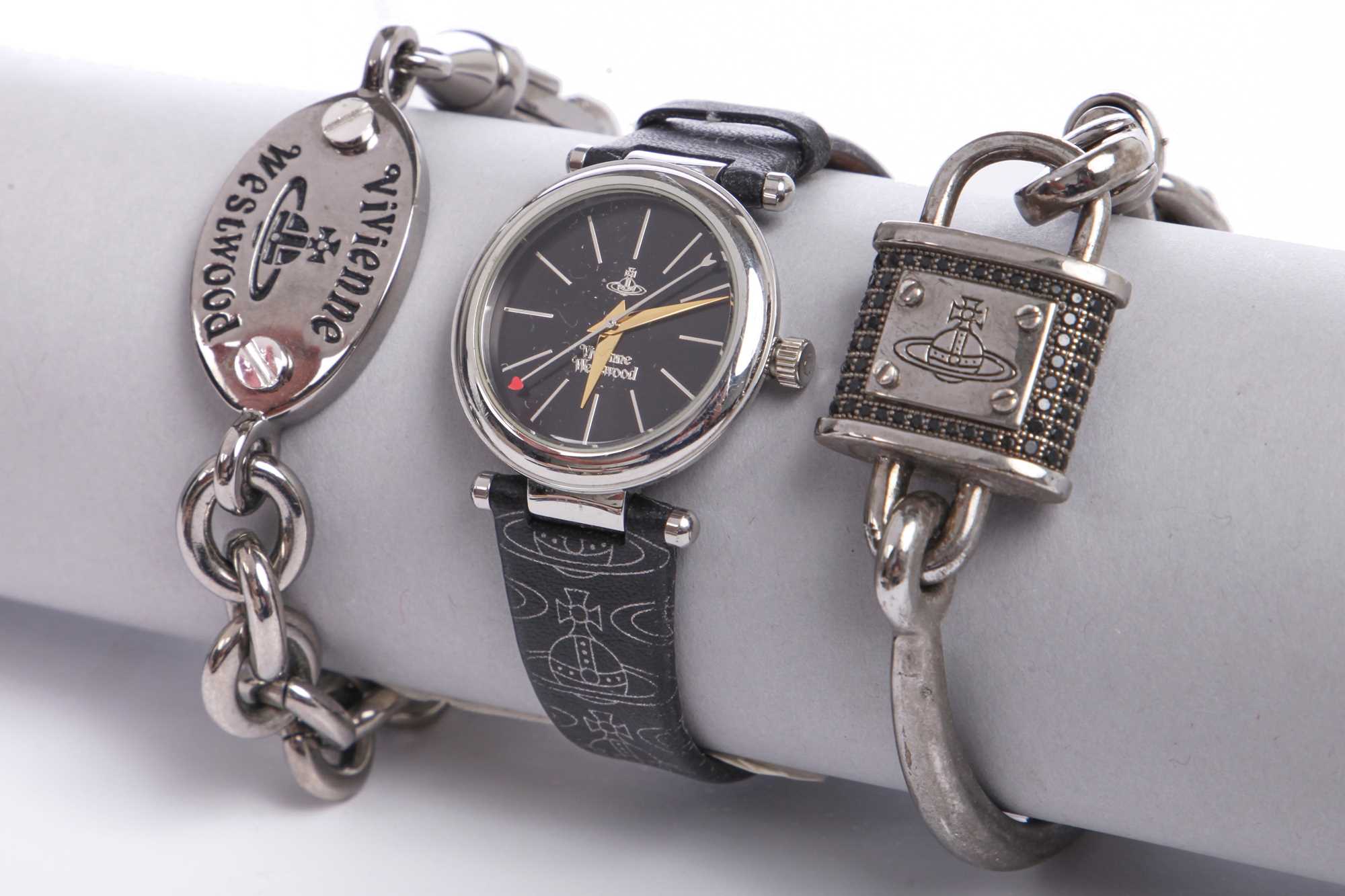 Lot 72 - Jordan's Vivienne Westwood metal bracelet, modern