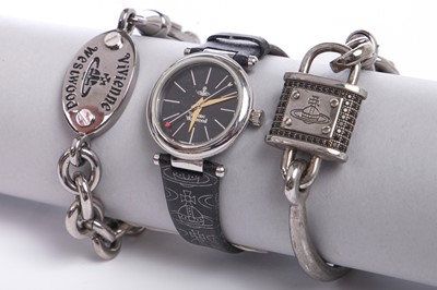 Lot 72 - Jordan's Vivienne Westwood metal bracelet, modern
