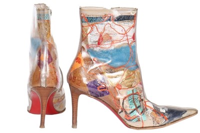 Lot 67 - A pair of Christian Louboutin transparent...