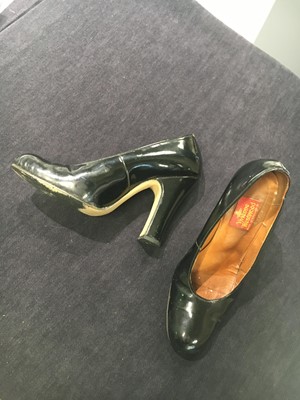 Lot 69 - Jordan's Vivienne Westwood patent leather 'Miss Marple' courts, 'Time Machine' collection, Autumn-Winter 1988-89