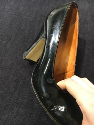 Lot 69 - Jordan's Vivienne Westwood patent leather 'Miss Marple' courts, 'Time Machine' collection, Autumn-Winter 1988-89