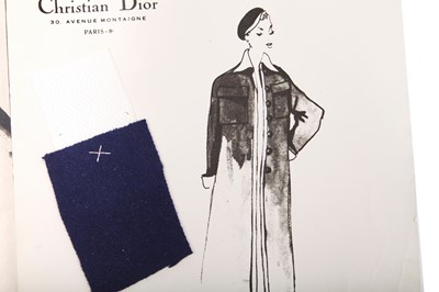 Lot 248 - Christian Dior couture fashion sketches, 'Trompe l'Oeil line, Spring-Summer 1949