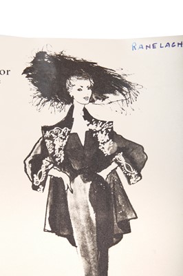 Lot 248 - Christian Dior couture fashion sketches, 'Trompe l'Oeil line, Spring-Summer 1949