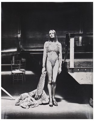 Lot 422 - Steven Meisel portrait of Veruschka wearing leopard prints, 'In With the Big Cat' out-take, 1989
