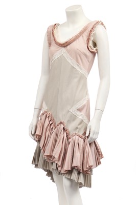 Lot 131 - An Alexander McQueen striped cotton dress, 'It's Only a Game', Spring-Summer 2005