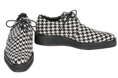 Lot 68 - A pair of Yohji Yamamoto houndstooth tweed...