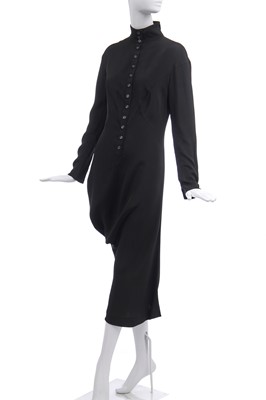 Lot 121 - An Alexander McQueen black crêpe dress, 'Joan' collection, Autumn-Winter 1998-99