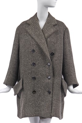 Lot 232 - A Christian Dior couture herring-weave jacket, 'Muguet' line, Spring-Summer 1954