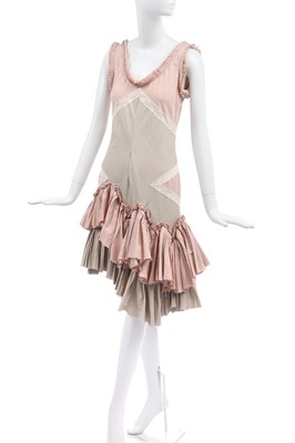 Lot 100 - An Alexander McQueen striped cotton dress, 'It's Only a Game', Spring-Summer 2005
