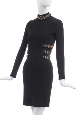 Lot 135 - A Gianni Versace black crêpe 'bondage' dress, Autumn-Winter 1992