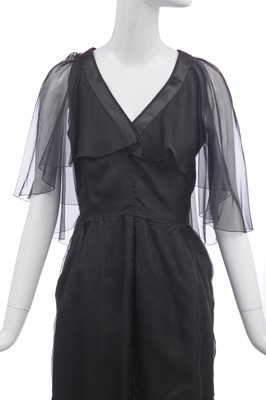 Lot 31 - A black chiffon dress, probably Chanel, Autumn-Winter 1983-84