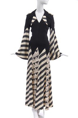 Lot 200 - An Ossie Clark black and white maxi dress, circa 1970