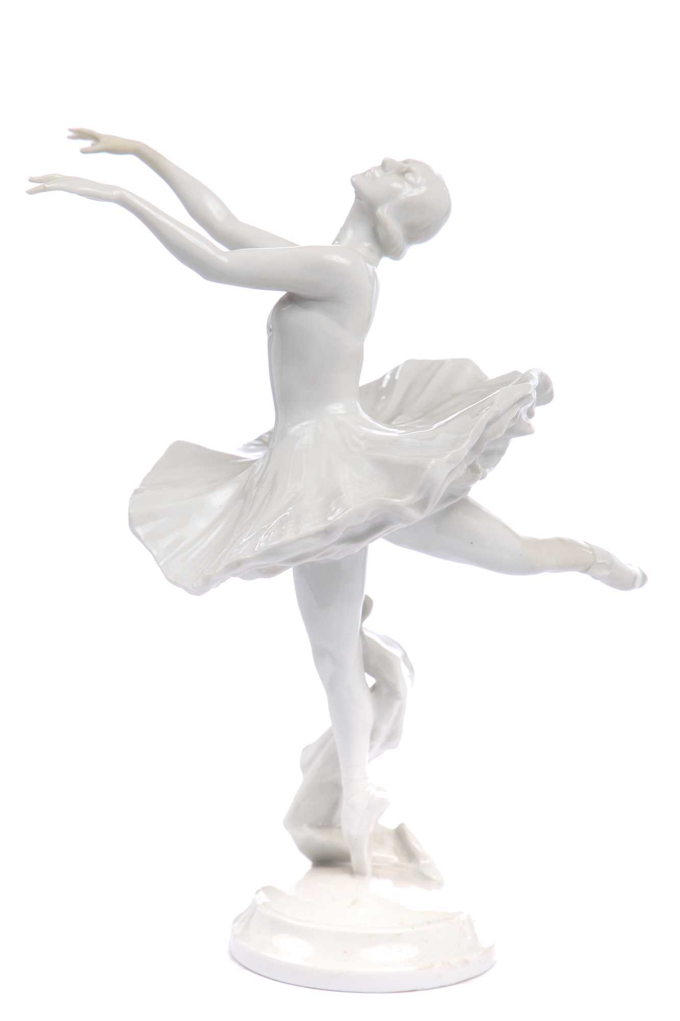 Lot 316 - A Volkstedt porcelain self-portrait by Pavlova, circa 1927