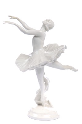 Lot 316 - A Volkstedt porcelain self-portrait by Pavlova, circa 1927