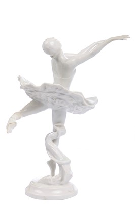 Lot 316 - A Volkstedt porcelain self-portrait by Pavlova, circa 1927