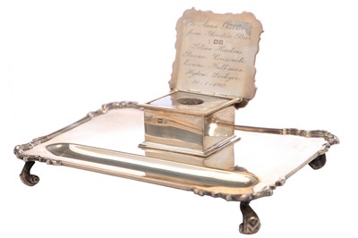 Lot 306 - Anna Pavlova's silver inkwell, 1912