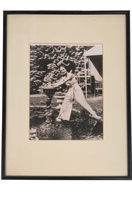 Lot 328 - A pair of rare photographs of Pavlova relaxing in the gardens of Ivy House,  circa 1930