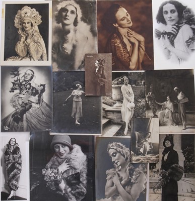 Lot 332 - A group of vintage photographs, mainly portraits or relating to Pavlova's fashion sense, various dates
