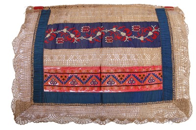 Lot 312 - A nightdress case reputedly embroidered by Czarina Alexandra of Russia and presented as a gift to Anna Pavlova circa 1909