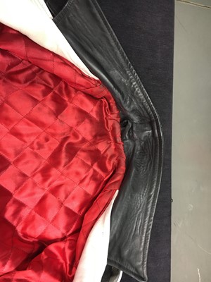 Lot 76 - Jordan's black and white leather jacket, circa 2015