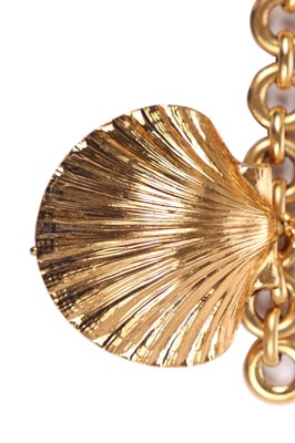 Lot 34 - A Chanel gilt metal charm bracelet, 1980s