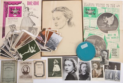 Lot 349 - A group of material relating to Galina Ulanova