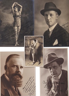 Lot 343 - A collection of photographs and postcards of male dancers and performers, mainly Russian, dating from the 1910s