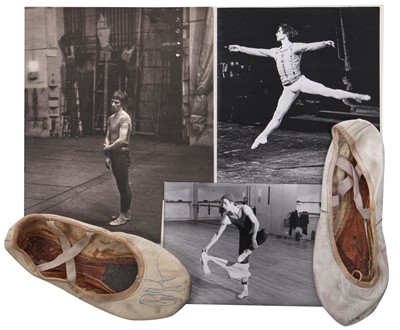 Lot 351 - Rudolf Nureyev ballet shoes, 1960s