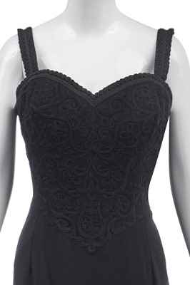 Lot 140 - A Christian Dior couture black wool evening gown, Autumn-Winter 1998-99