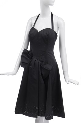 Lot 102 - A Christian Dior couture black silk-wool cocktail dress, Spring-Summer 2008 