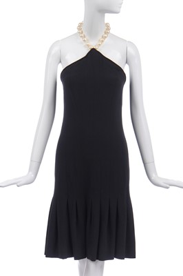 Lot 24 - A Chanel couture black wool cocktail dress, Autumn-Winter 1995-96